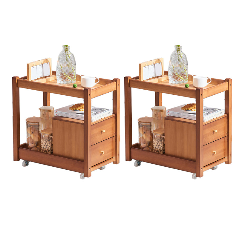 Contemporary Rectangular Side Table Brown Sofa Side Accent Table