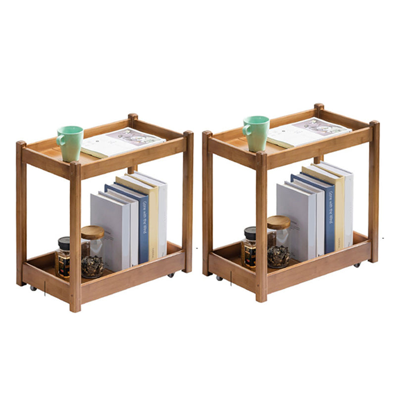 Contemporary Rectangular Side Table Brown Sofa Side Accent Table