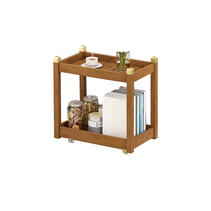 Contemporary Rectangular Side Table Brown Sofa Side Accent Table