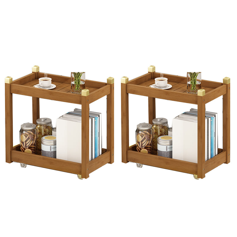 Contemporary Rectangular Side Table Brown Sofa Side Accent Table