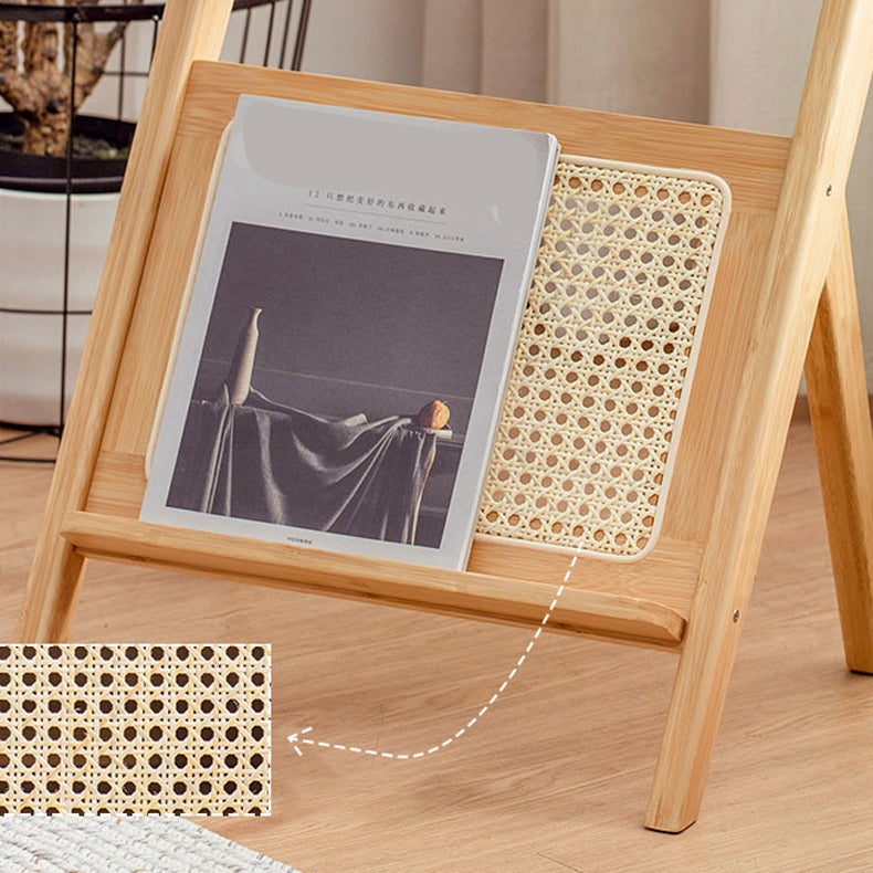 19.7" W Cross Legs End Table Rectangular Glass Side Table for Living Room