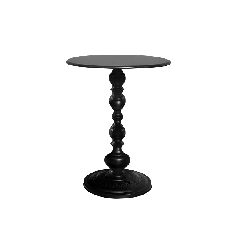 20.5 inch Tall Pedestal Side Table Metal Round Side End Table