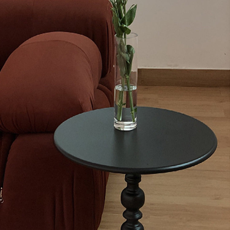 20.5 inch Tall Pedestal Side Table Metal Round Side End Table