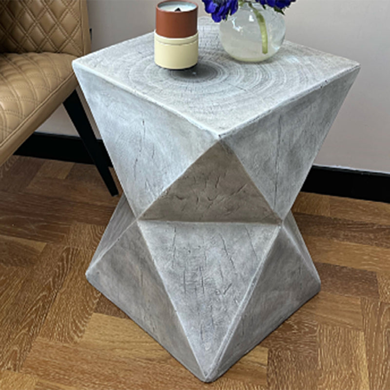 17.5 Tall Block Side Table Modernistic Metal Side End Snack Table