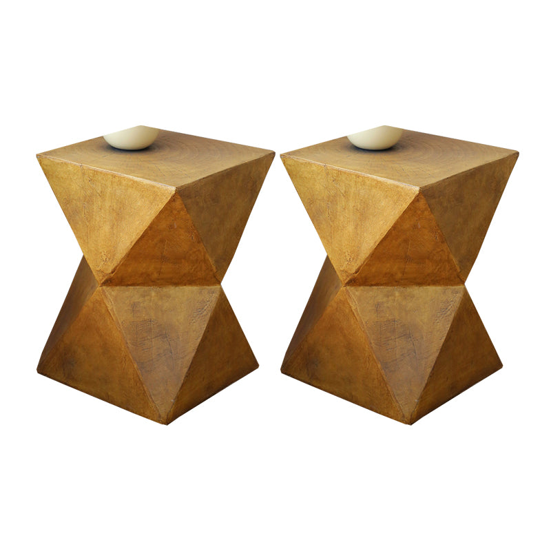 17.5 Tall Block Side Table Modernistic Metal Side End Snack Table