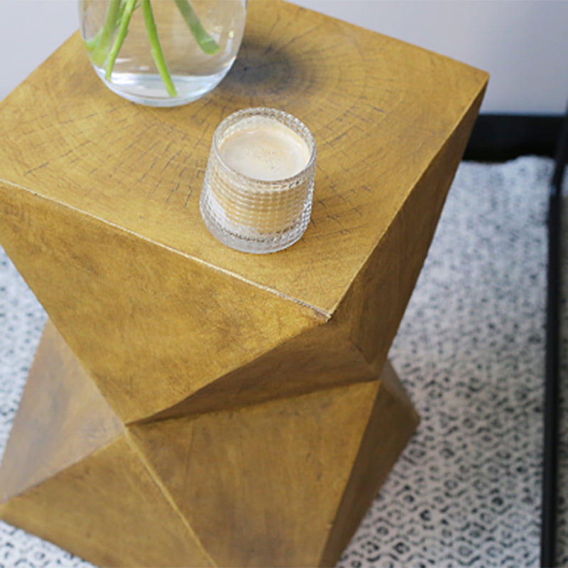 17.5 Tall Block Side Table Modernistic Metal Side End Snack Table