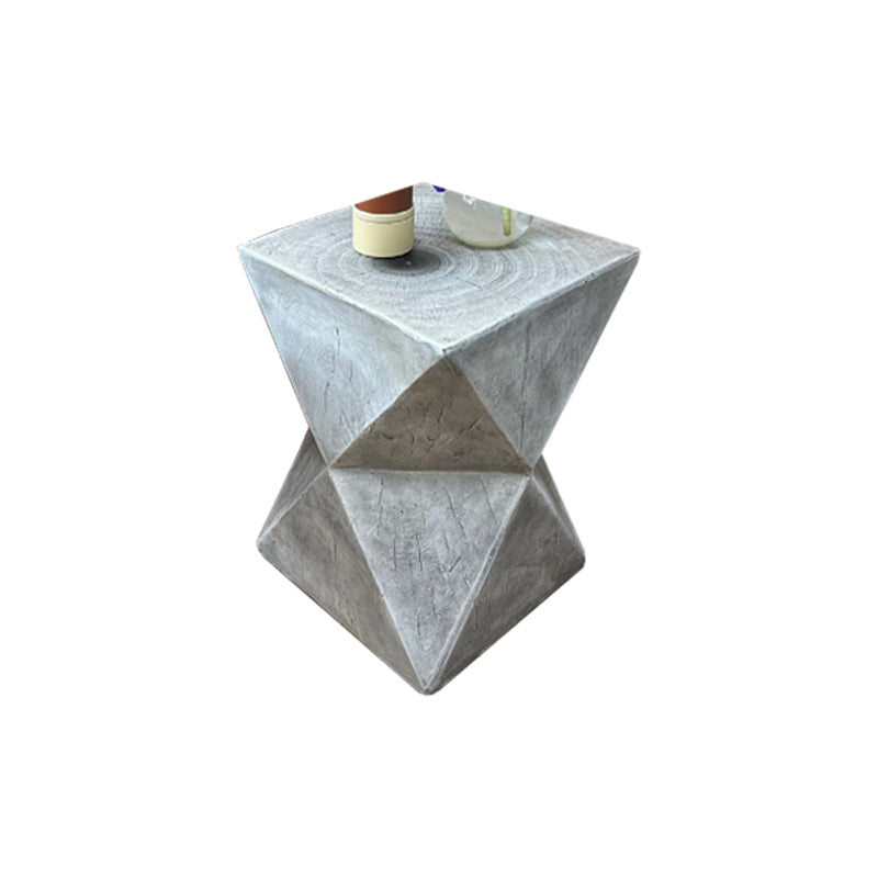 17.5 Tall Block Side Table Modernistic Metal Side End Snack Table