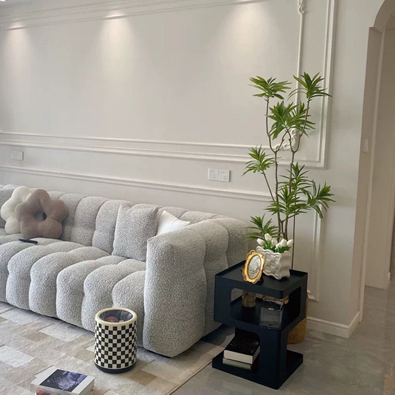 21.7" Tall Block End Table 3-Tier Metal Accent Side Table for Living Room