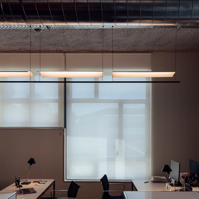 Metal LED Kitchen Island Fixture Contemporary Linear Ceiling Pendant Fixture