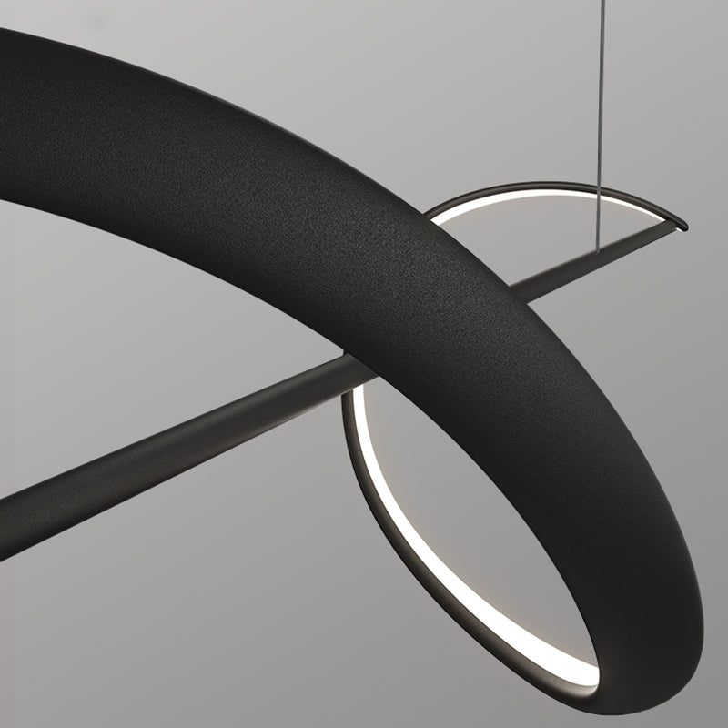 Modern LED Island Lamp Strip Shape Island Hanging Lamp with Plastic Shade for Dining Room