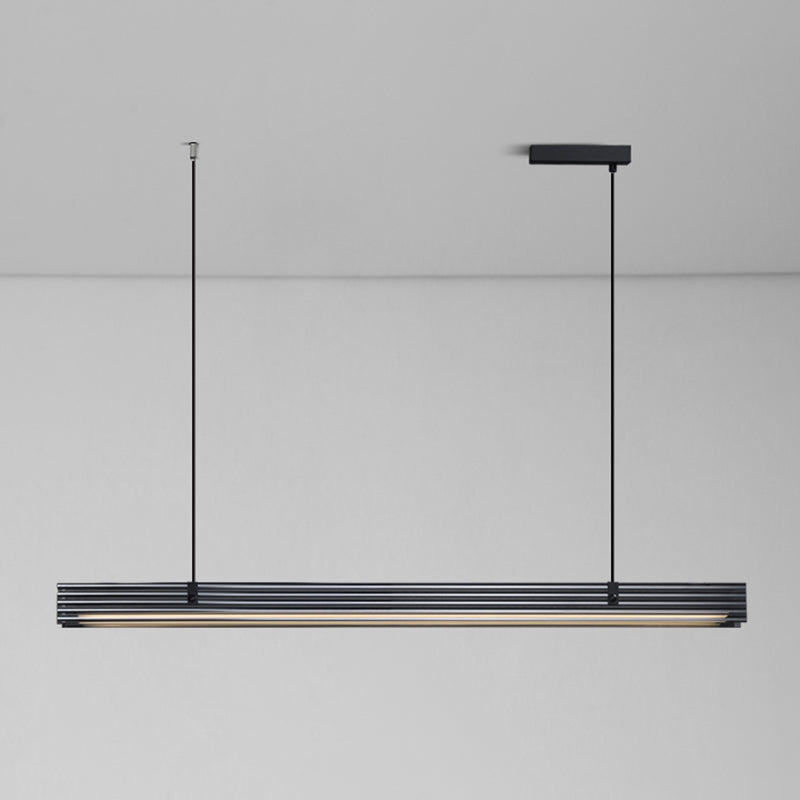 Modern Island Lamp LED Simple Island Hanging Lamp with Glass Shade for Dining Room