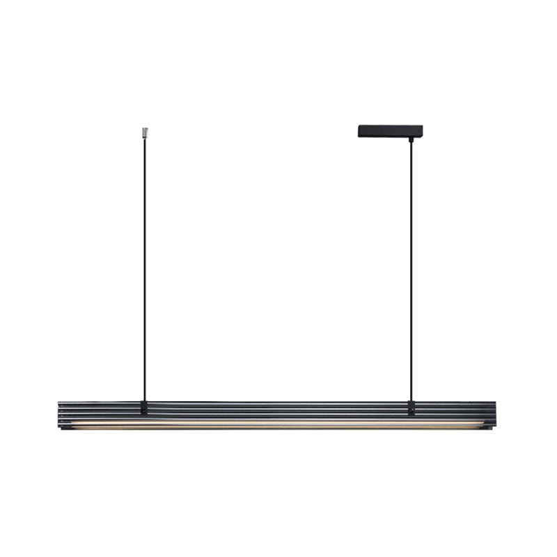 Modern Island Lamp LED Simple Island Hanging Lamp with Glass Shade for Dining Room