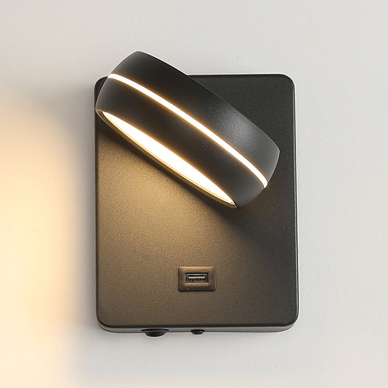 Metal Geometric Wall Sconce Contemporary 1 Light Wall Light Fixture for Bedroom