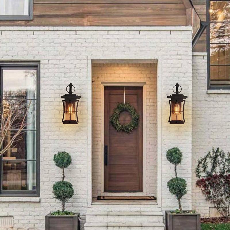 Geometric Wall Light Modern Metal 1 Light Wall Sconce in Black