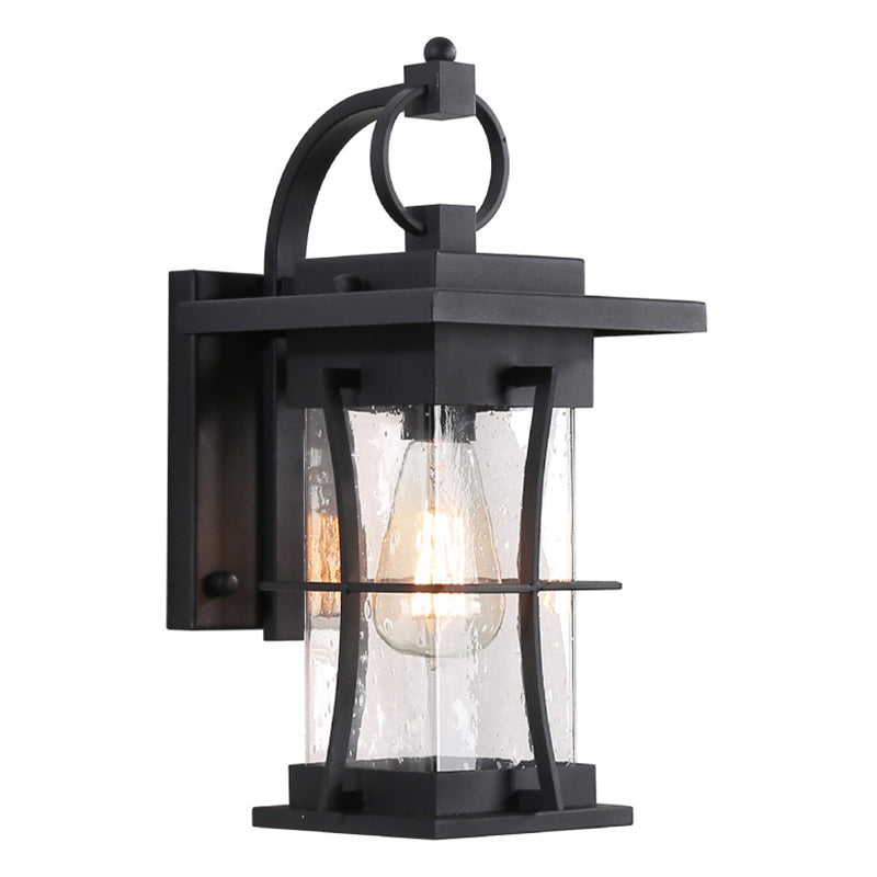 Geometric Wall Light Modern Metal 1 Light Wall Sconce in Black