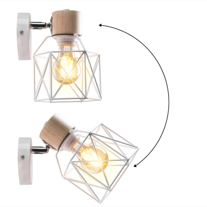 Geometric Wall Lighting Industrial Metal 1 Light Wall Sconce