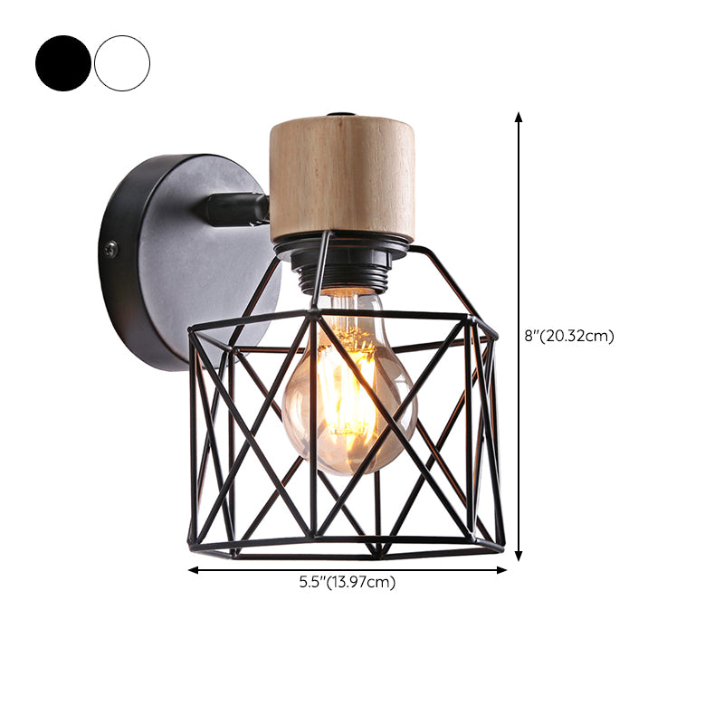 Geometric Wall Lighting Industrial Metal 1 Light Wall Sconce