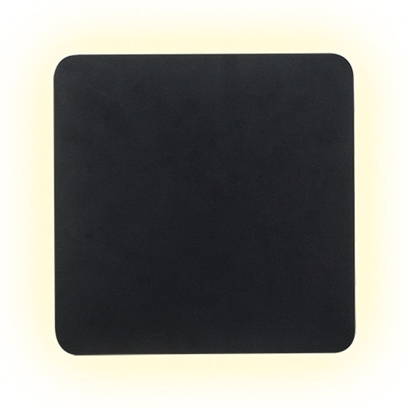 Simplicity Geometric Wall Sconce Metal 1 Light Wall Lighting Idea in Black