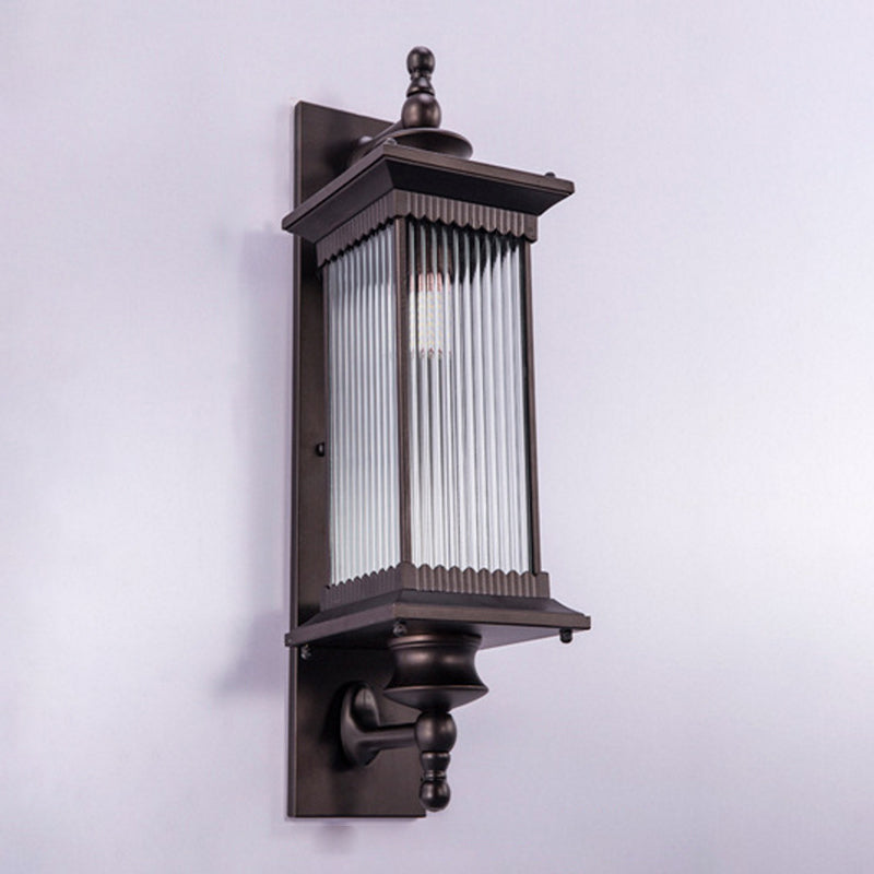 Simplicity Geometric Wall Sconces Metal 1 Light Wall Lighting Ideas in Brown