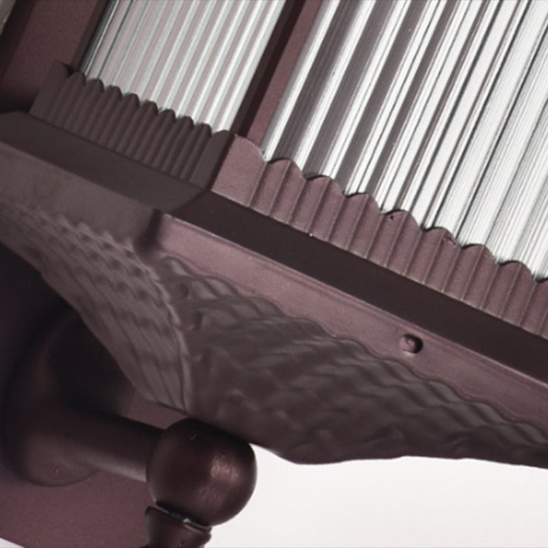 Simplicity Geometric Wall Sconces Metal 1 Light Wall Lighting Ideas in Brown