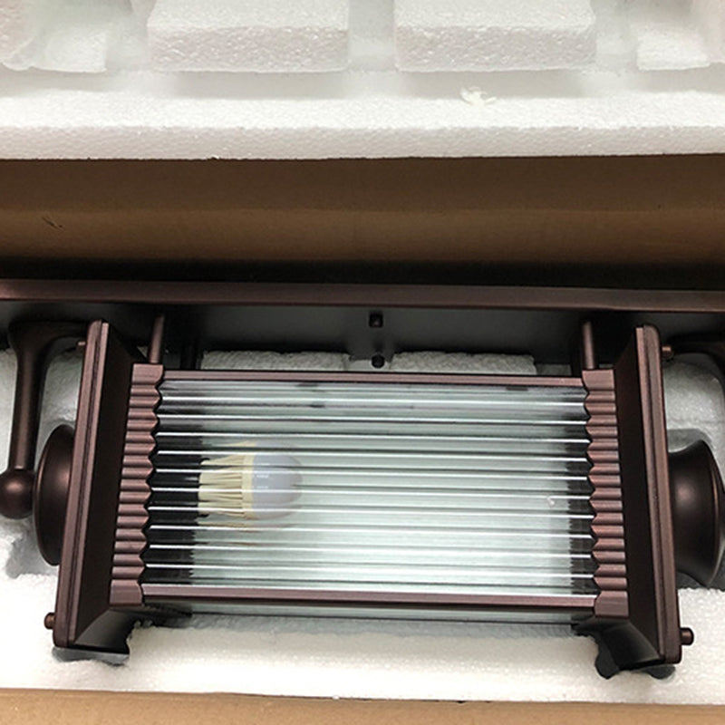 Simplicity Geometric Wall Sconces Metal 1 Light Wall Lighting Ideas in Brown