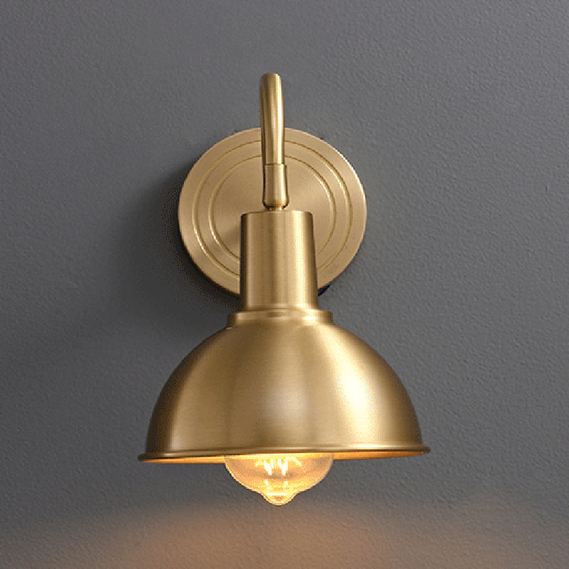 Dome Shape Metal Wall Sconces Modern 1-Light Wall Mount Light Fixture