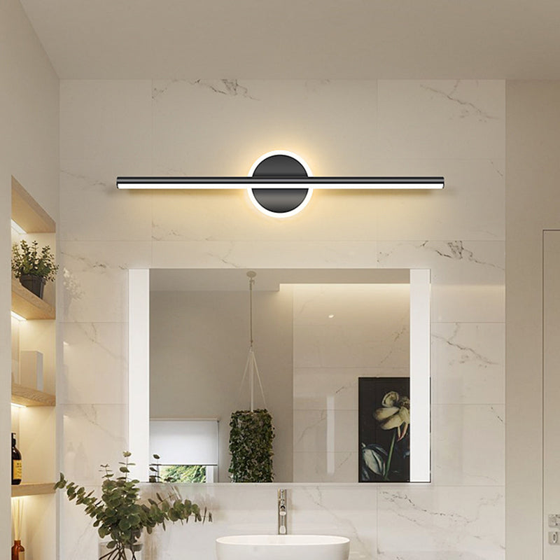 Nordic Style Iron Vanity Light Strip Shape Vanity Lamp for Shower Room