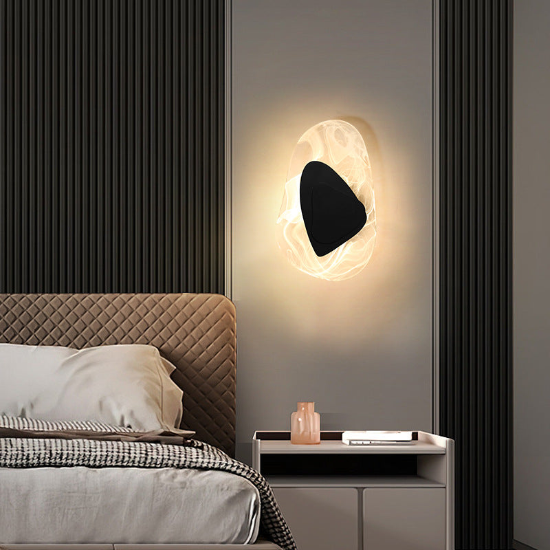 Geometric Shape Metal Vanity Lamp Modern Style 1 Light Vanity Light Fixture in Black