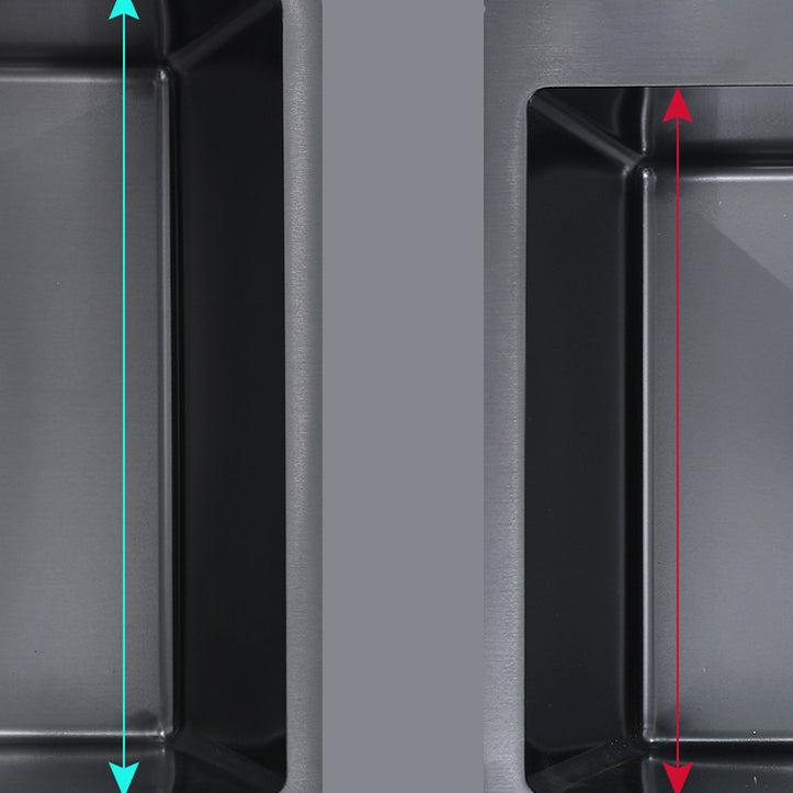 Black Single Bowl Kitchen Sink Stainless Steel Sink with Soap Dispenser