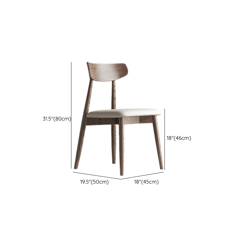 Modern Style Side Chair Wood Open Back Dining Room Chair for Kitchen