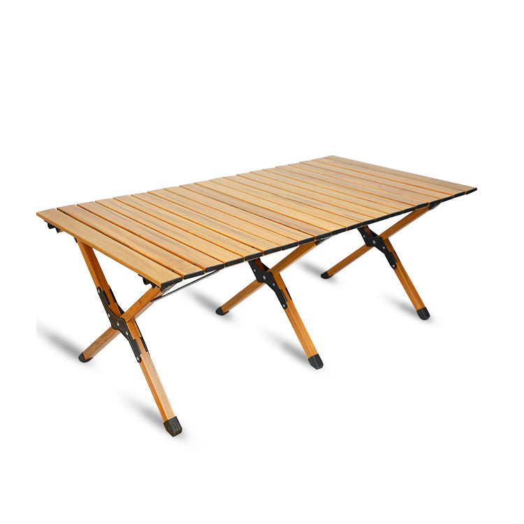 Rectangle Brown Camping Table Contemporary Folding Dining Table