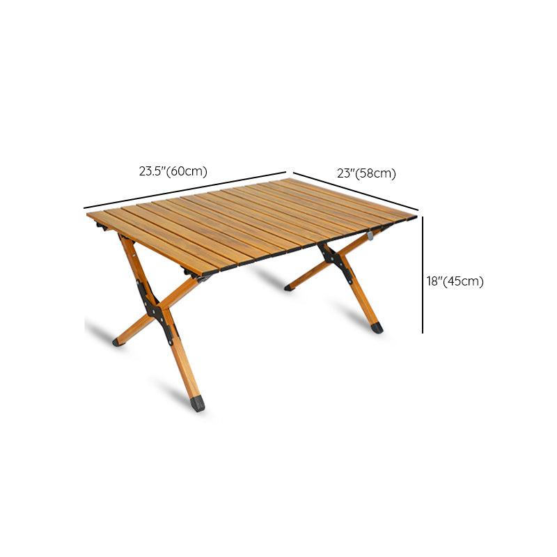 Rectangle Brown Camping Table Contemporary Folding Dining Table