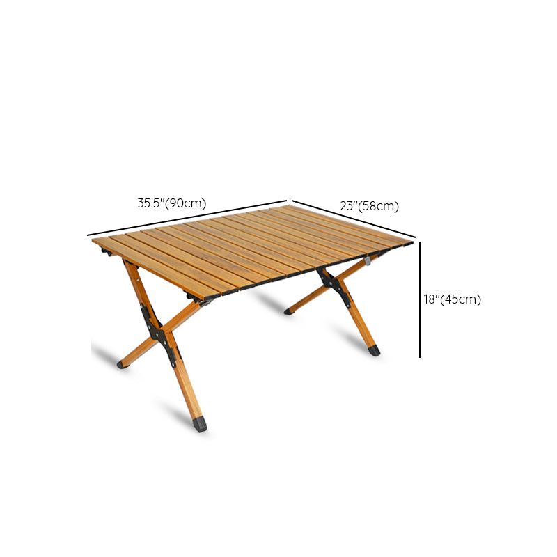 Rectangle Brown Camping Table Contemporary Folding Dining Table