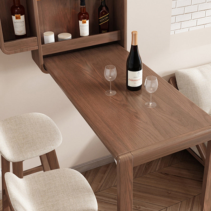 Folding Counter Height Pub Set 1/2/3 Pcs Wood Frame Bar Table and Stools