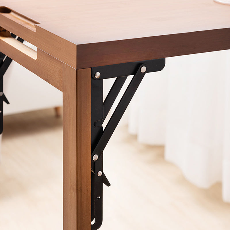 Wood Bar Pub Table Set 1/3 Pcs Folding Bar Table and Stools in Brown and Natural