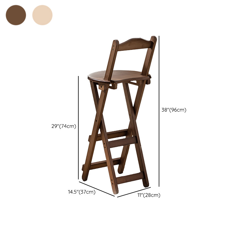 Wood Bar Pub Table Set 1/3 Pcs Folding Bar Table and Stools in Brown and Natural