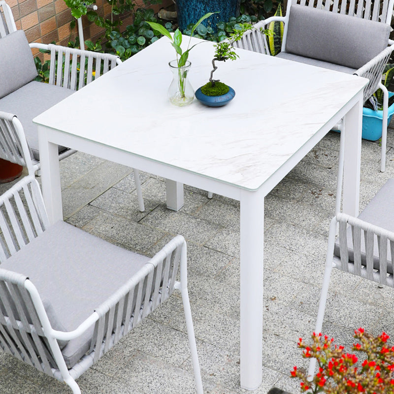 White Arms Included Dining Side Chair Stacking Outdoor Bistro Chairs