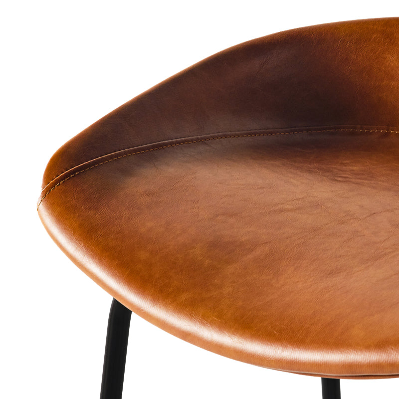 Industrial Indoor Bar Stool Upholstered Bar Stool with Metal Base