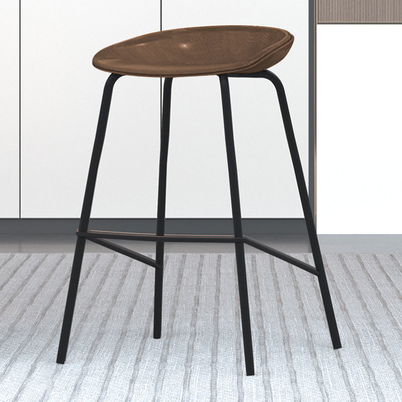 Industrial Indoor Bar Stool Upholstered Bar Stool with Metal Base