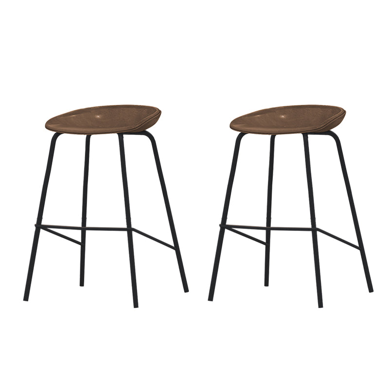 Industrial Indoor Bar Stool Upholstered Bar Stool with Metal Base