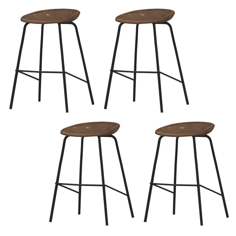 Industrial Indoor Bar Stool Upholstered Bar Stool with Metal Base