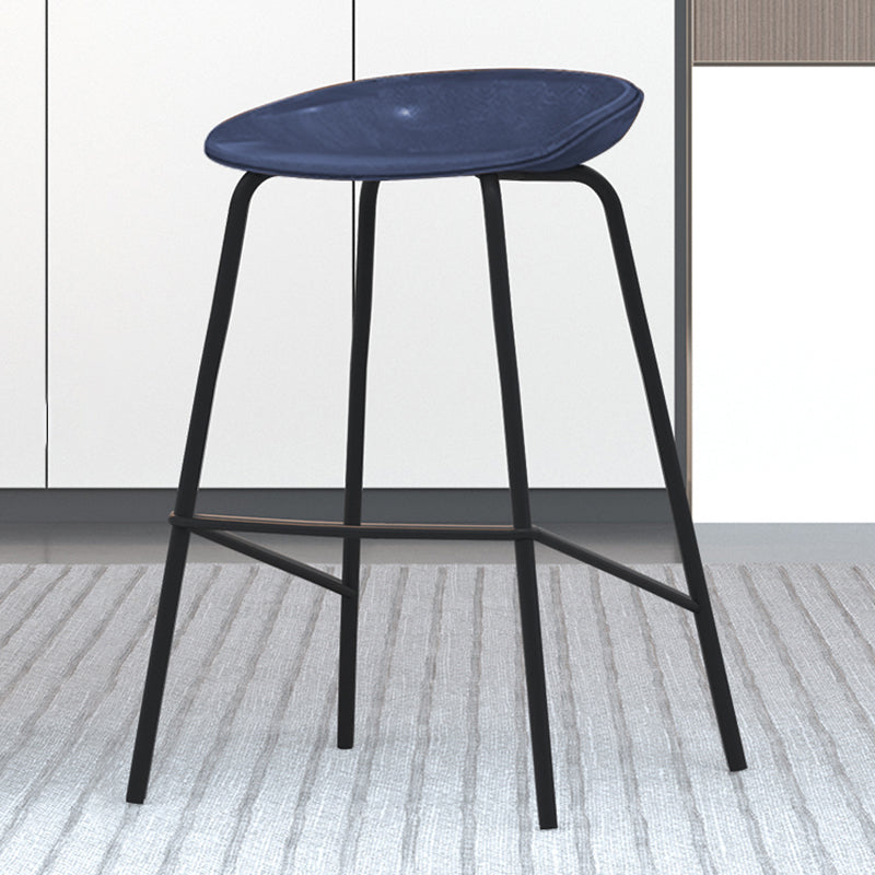Industrial Indoor Bar Stool Upholstered Bar Stool with Metal Base