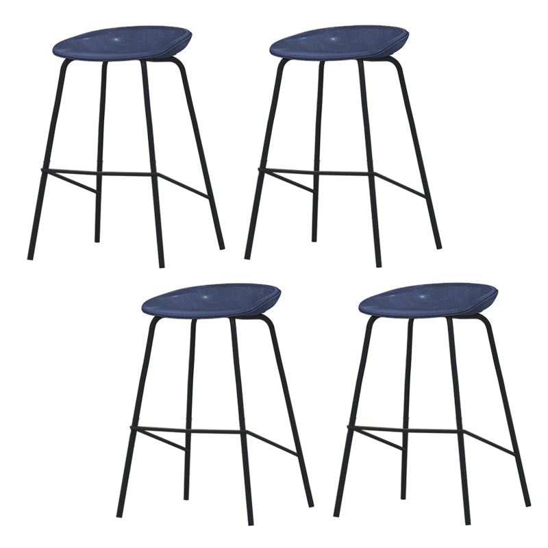 Industrial Indoor Bar Stool Upholstered Bar Stool with Metal Base