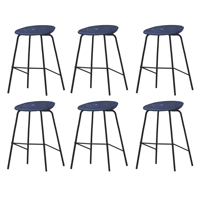 Industrial Indoor Bar Stool Upholstered Bar Stool with Metal Base