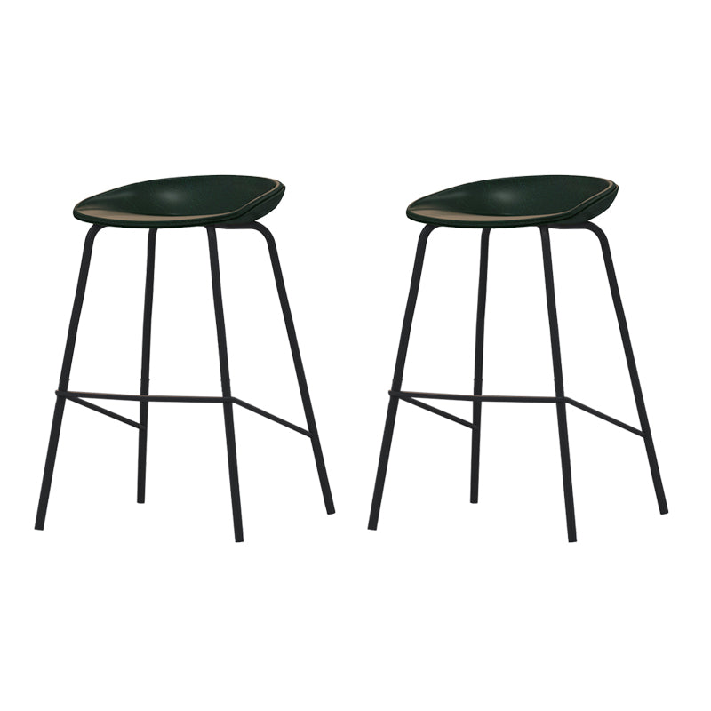 Industrial Indoor Bar Stool Upholstered Bar Stool with Metal Base