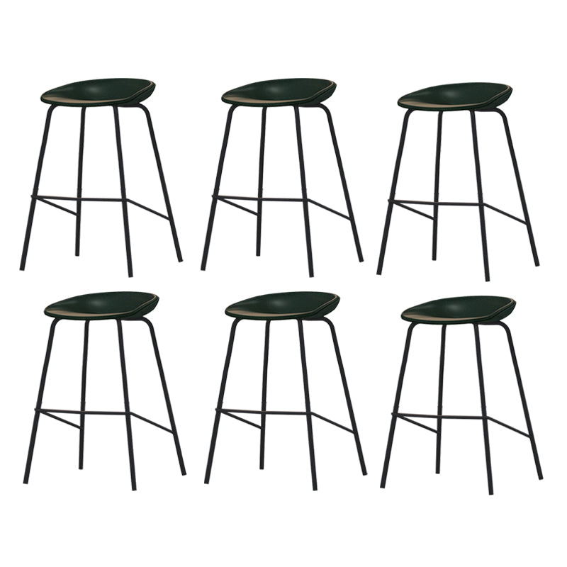 Industrial Indoor Bar Stool Upholstered Bar Stool with Metal Base