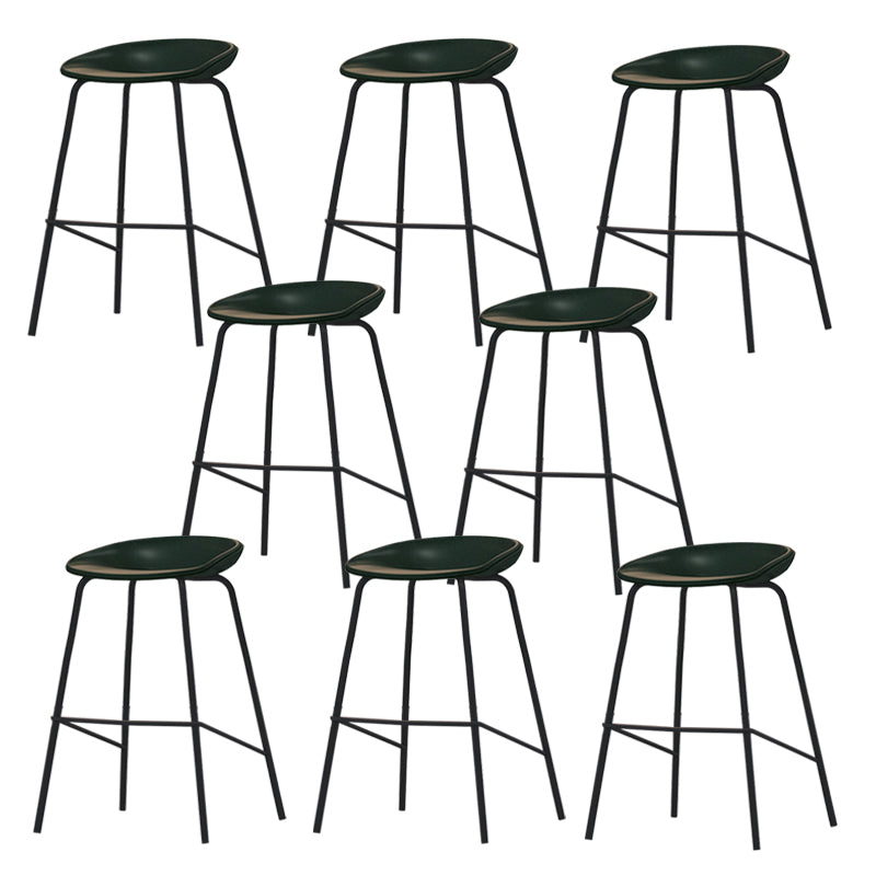 Industrial Indoor Bar Stool Upholstered Bar Stool with Metal Base
