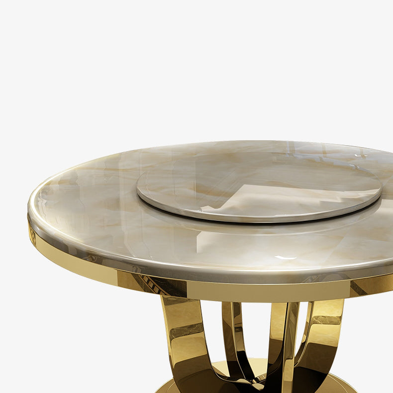 Round Convertible Dining Table Pedestal Table for Kitchen Dining Room
