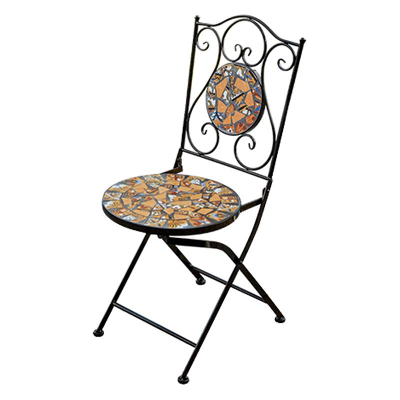 Boho Style Dining Set Round Ceramic Tile 1/3/5 Pieces Dining Set