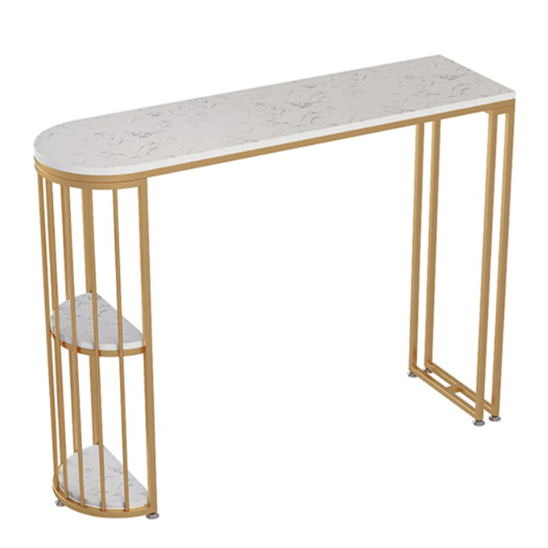 Glam Rectangle Stone Counter Table 1/3 Pieces Bar Table Set for Living Room